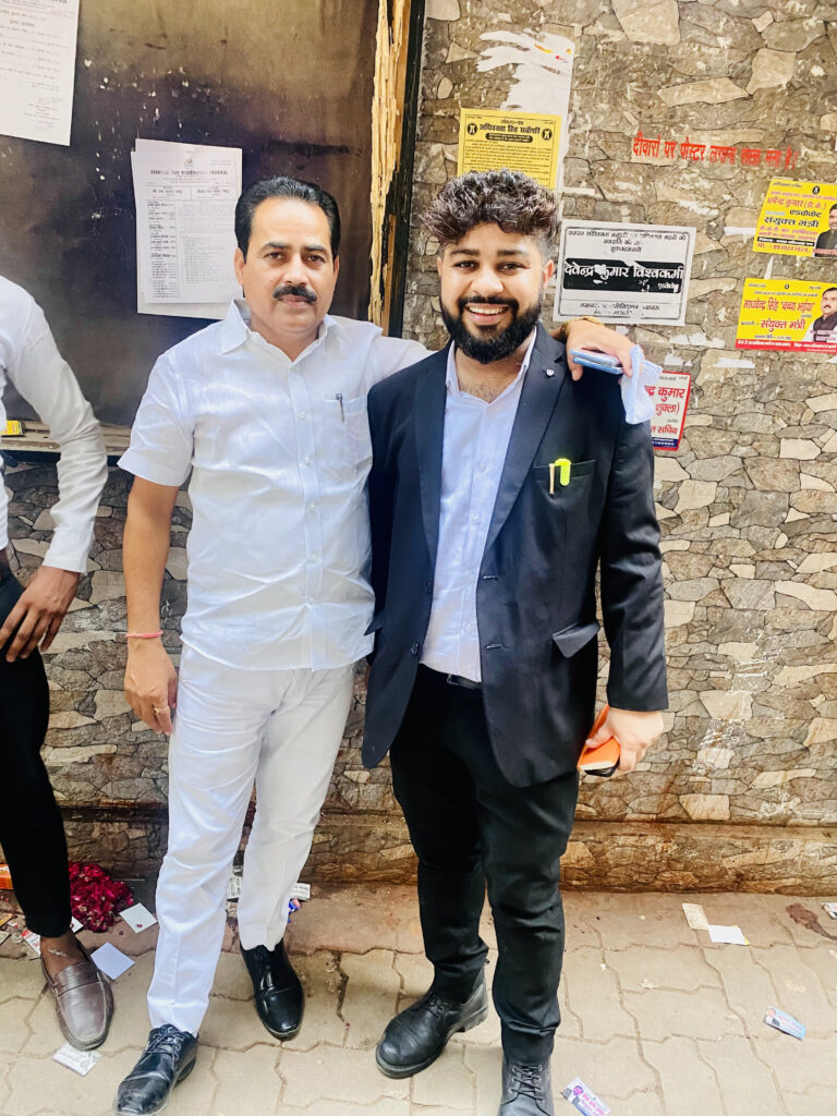 mohit bajaj (advocate) with adesh yadav (advocate) at Lucknow Bar Association